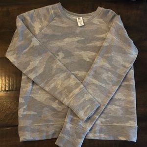 Athleta Girl gray camo sweatshirt